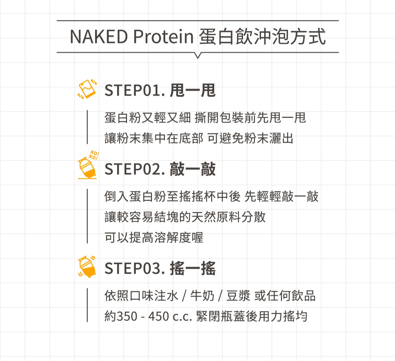 NAKED PROTEIN 植物蛋白粉 醇黑可可味 40g (10包) | 台灣純素健康營養補充品