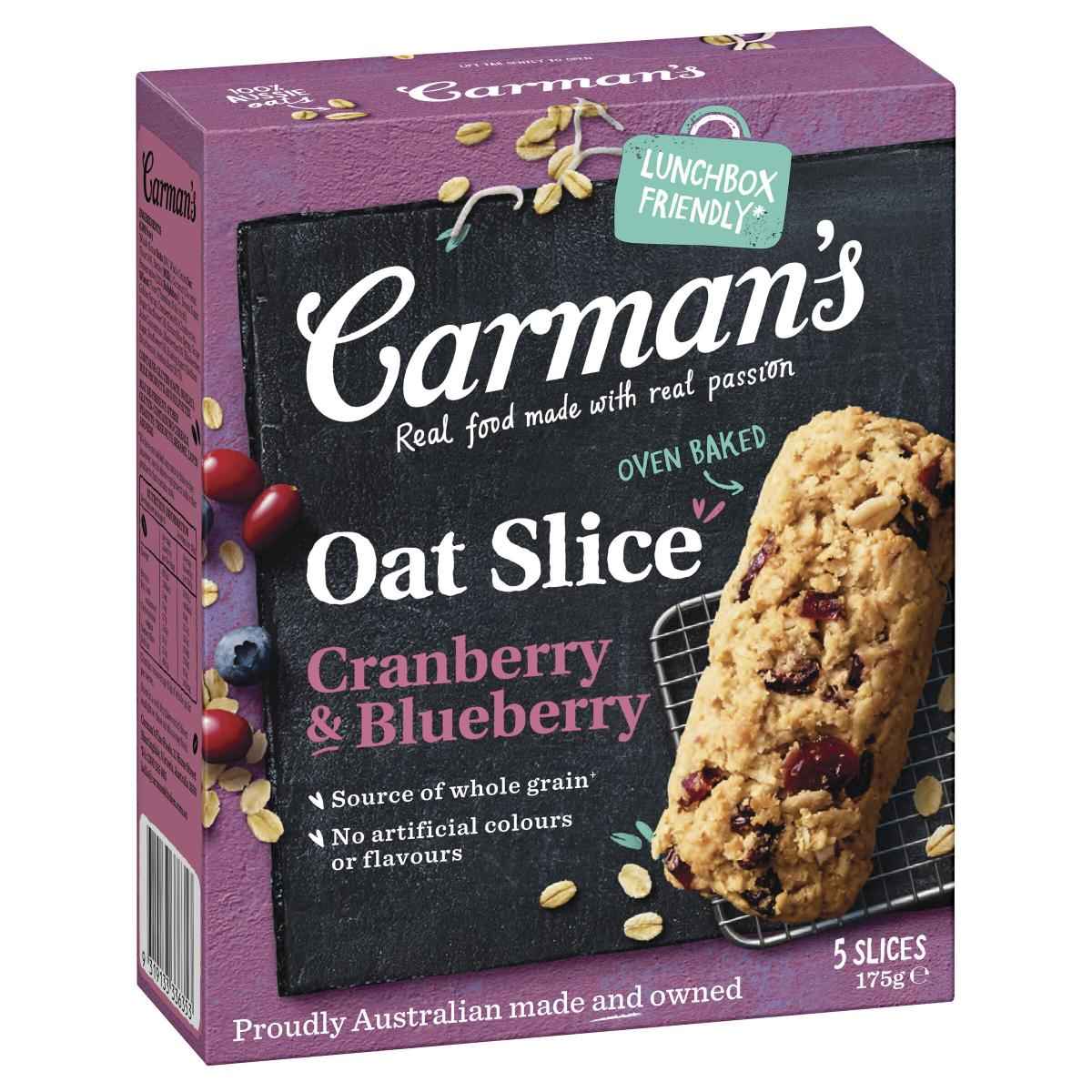 Carman`s Kitchen - 燕麥鬆餅 - 紅莓藍莓燕麥鬆餅175g Cranberry& Blueberry Oat Slice