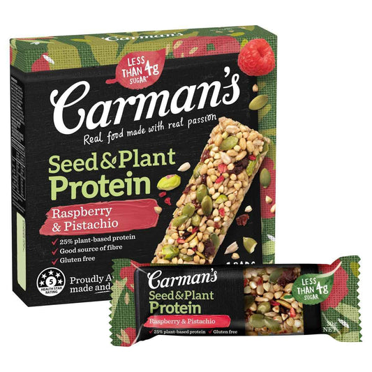 Carman`s Kitchen - 開心果覆盆子蛋白質條30g (不含麩質) (5條) Raspberry & Pistachio Protein Bar